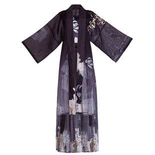 慕晴瑶原创宋制汉服女【清荷引】改良汉元素夏季日常长裙褙子长衫