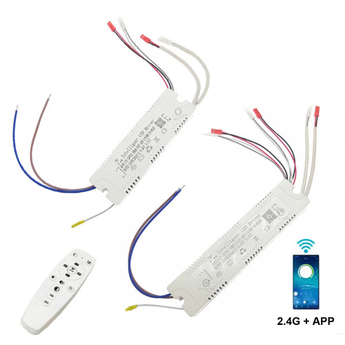 2.4G遥控智能驱动器led吸顶灯三色变光无极调光调色电源RGB灯带