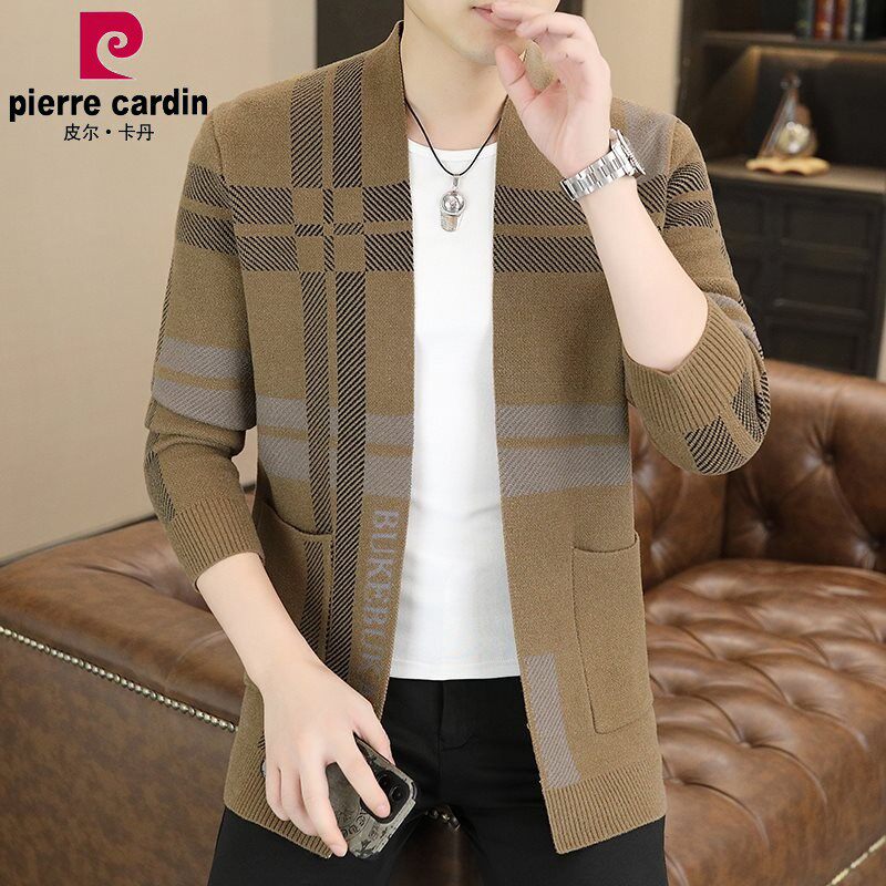 皮尔卡丹男士针织开衫2023秋季新款韩版潮流毛衣休闲帅气修身外套属于什么档次？