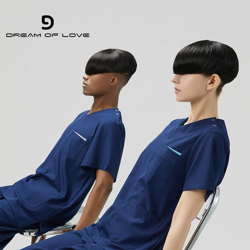 Эластичная быстросохнущая униформа врача, ветеринарная клиника для работы, короткий рукав