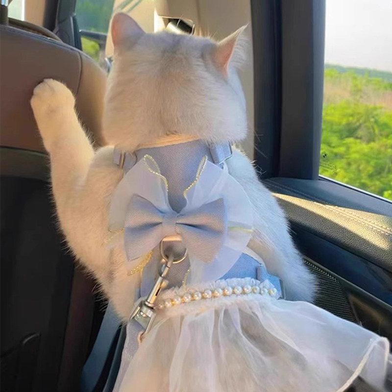 公主风猫咪牵引绳不勒脖小猫遛猫绳背心式防挣脱外出专用衣服猫绳,宠物/宠物食品及用品,猫牵引绳,淘宝优惠券,粉丝福利购,淘宝优惠卷
