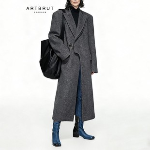 大衣 式 西装 毛呢外套高级感垫肩设计小众ARD1243T1 鹦鹉梨严选