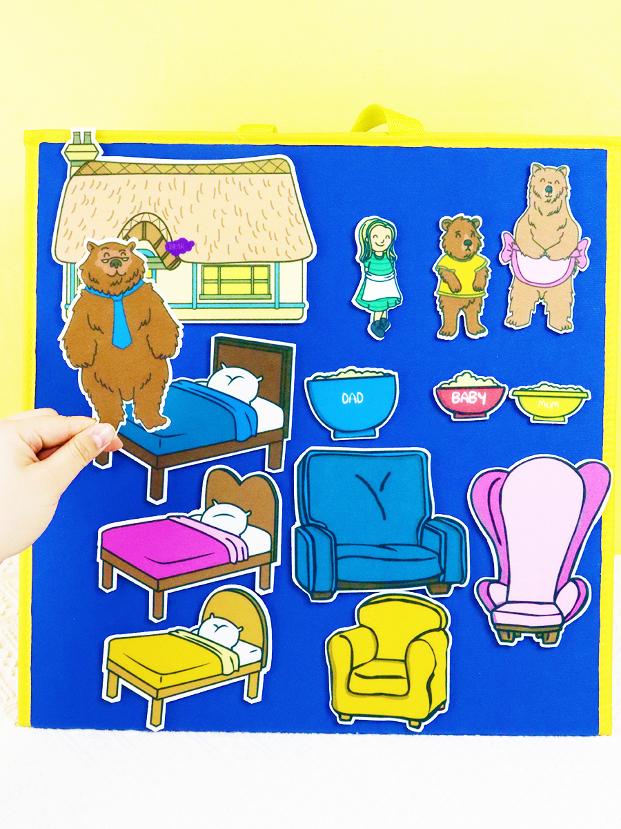 金发女孩和三只熊毛毡绘本教具