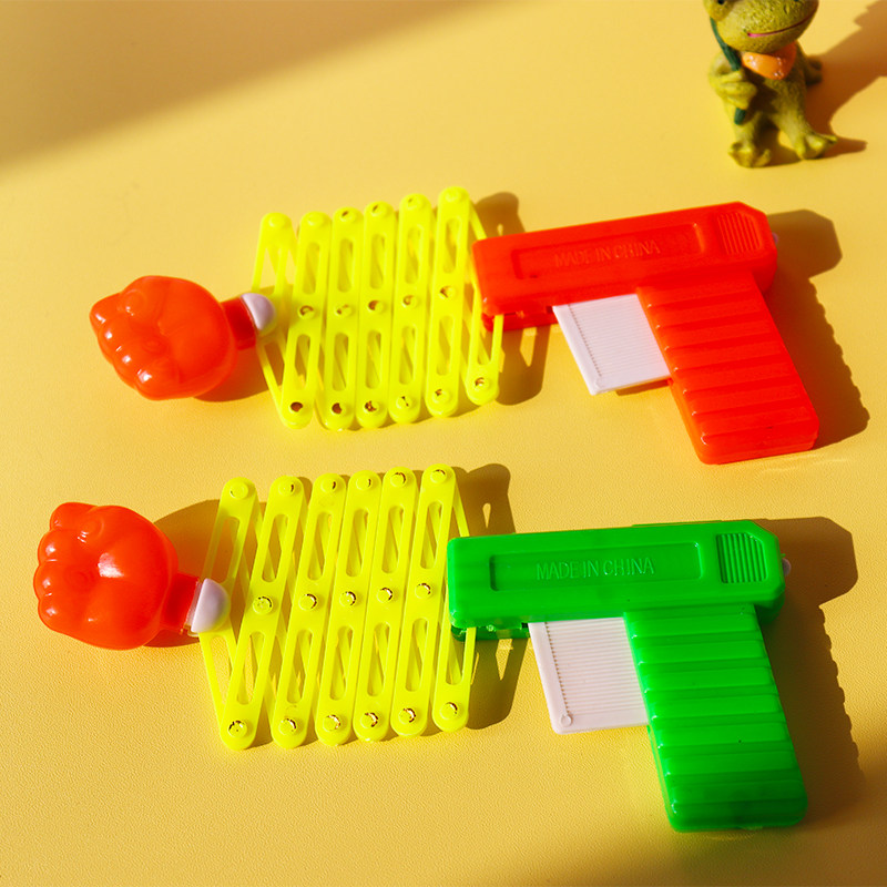 幼儿园儿童弹簧伸缩拳头枪玩具英语老师课堂互动教具创意教学道具