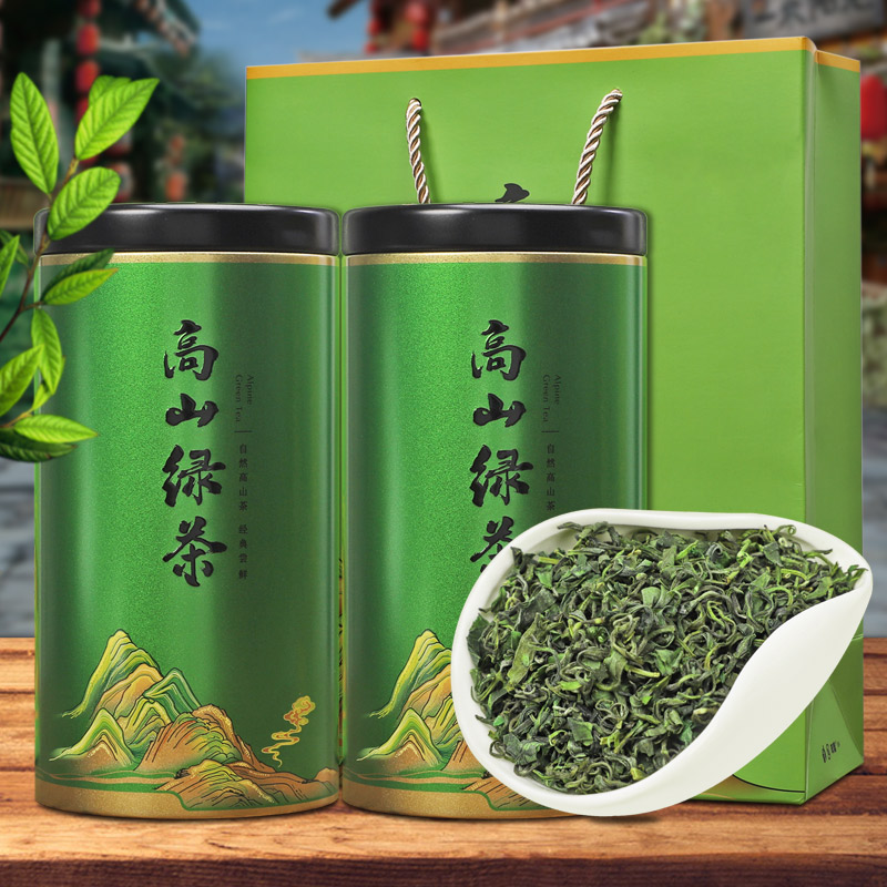 2024新茶綠茶圓罐裝春茶云霧茶日照足綠茶炒青高山茶葉250g濃香型
