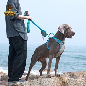 可提拉胸背带背心式遛狗绳中大型犬户外宠物用品防爆冲狗狗牵引绳