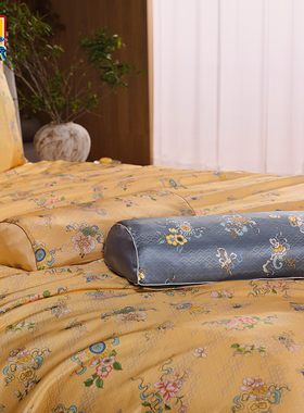 皇锦印花半圆荞麦枕-八宝吉祥HJ11896