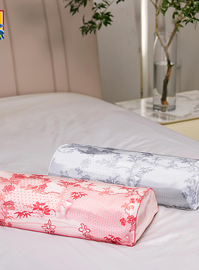 皇锦真丝印花半圆形苦荞壳荞麦枕头-窗影HJ11724