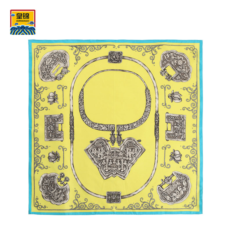 皇锦春秋国风印花大方巾