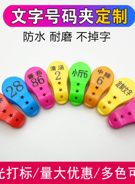 号码牌数字编号夹子麻辣烫餐厅口味叫号牌饭店包厢传菜上菜下单夹