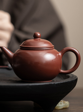 潮州手拉壶原矿朱泥吴建强水平壶 70/120/150cc 经典款式功夫茶壶