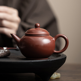 150cc 120 经典 款 功夫茶壶 潮州手拉壶原矿朱泥吴建强水平壶 式