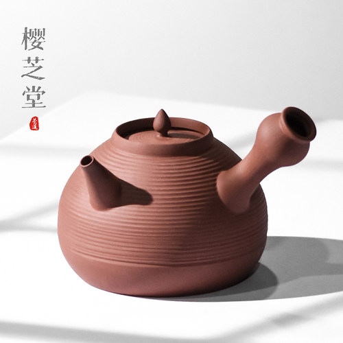 砂铫壶潮汕砂铫壶樱芝堂朱泥壶