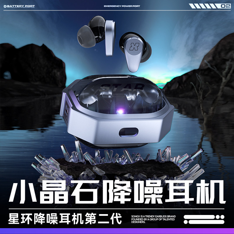 SONGX无线降噪蓝牙耳机官方正品2024新款超长续航大电量高音质