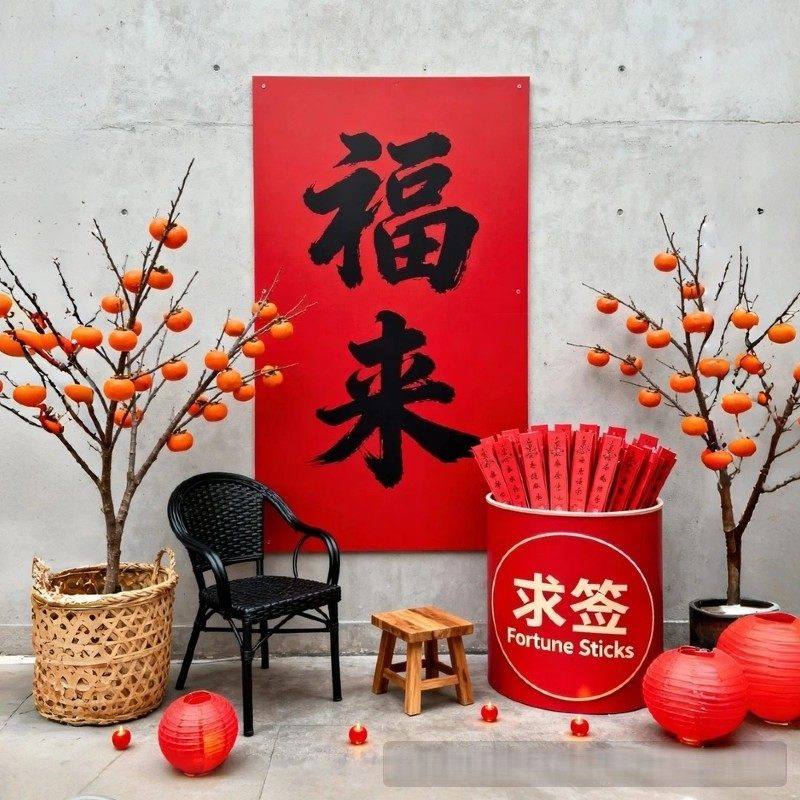 2026新年店庆活动道具抽签筒网红上上签抽签盒子KT板立体创意拍照,节庆用品/礼品,装扮布置套餐,淘宝优惠券,粉丝福利购,淘宝优惠卷