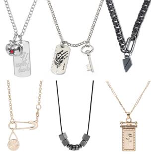 恋与深空周边夏以昼祁煜同款叶子项链祁煜红枫季节小鱼玫瑰吊坠