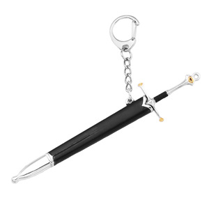 指环王纳西尔圣剑武器模型钥匙链 魔戒12CM带鞘刀纳西尔圣剑挂件