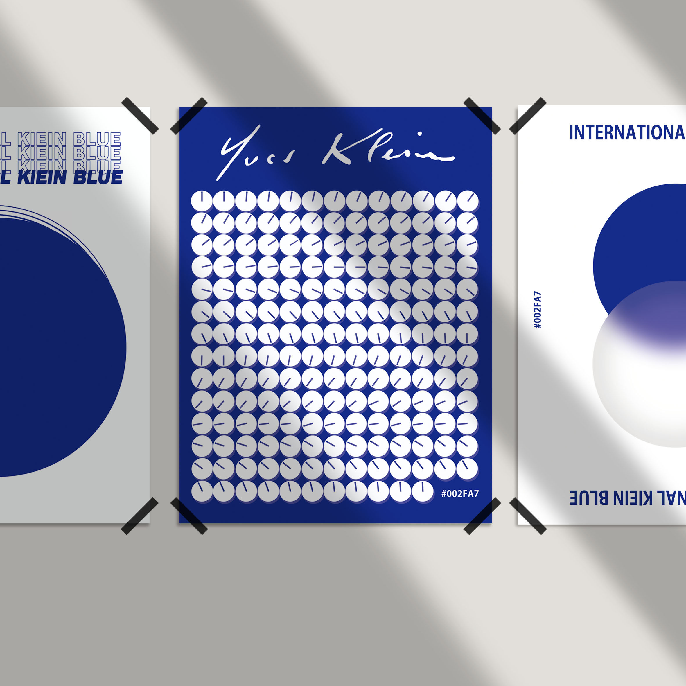 个性克莱因蓝海报拍照墙饰