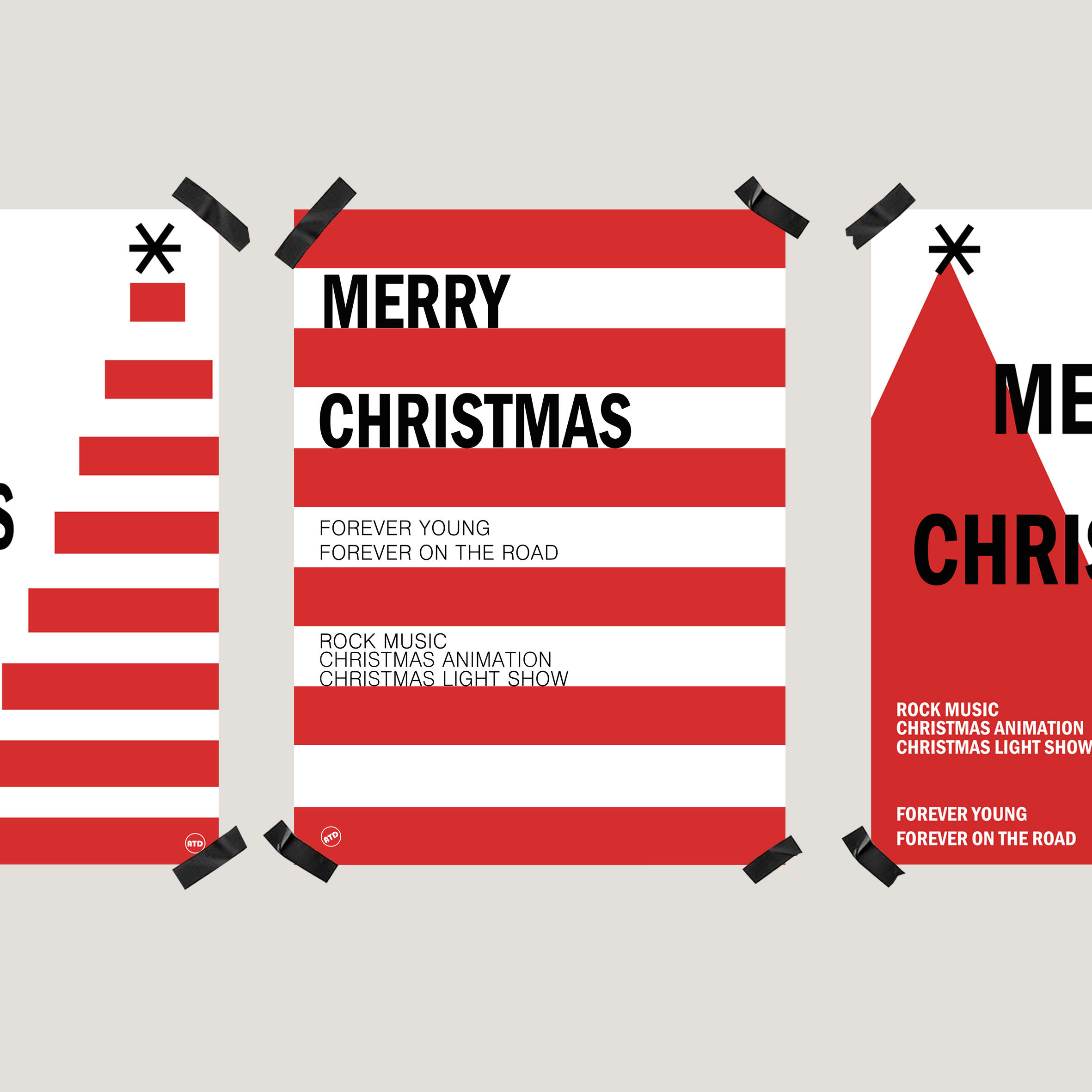 新年圣诞几何抽象海报装饰画