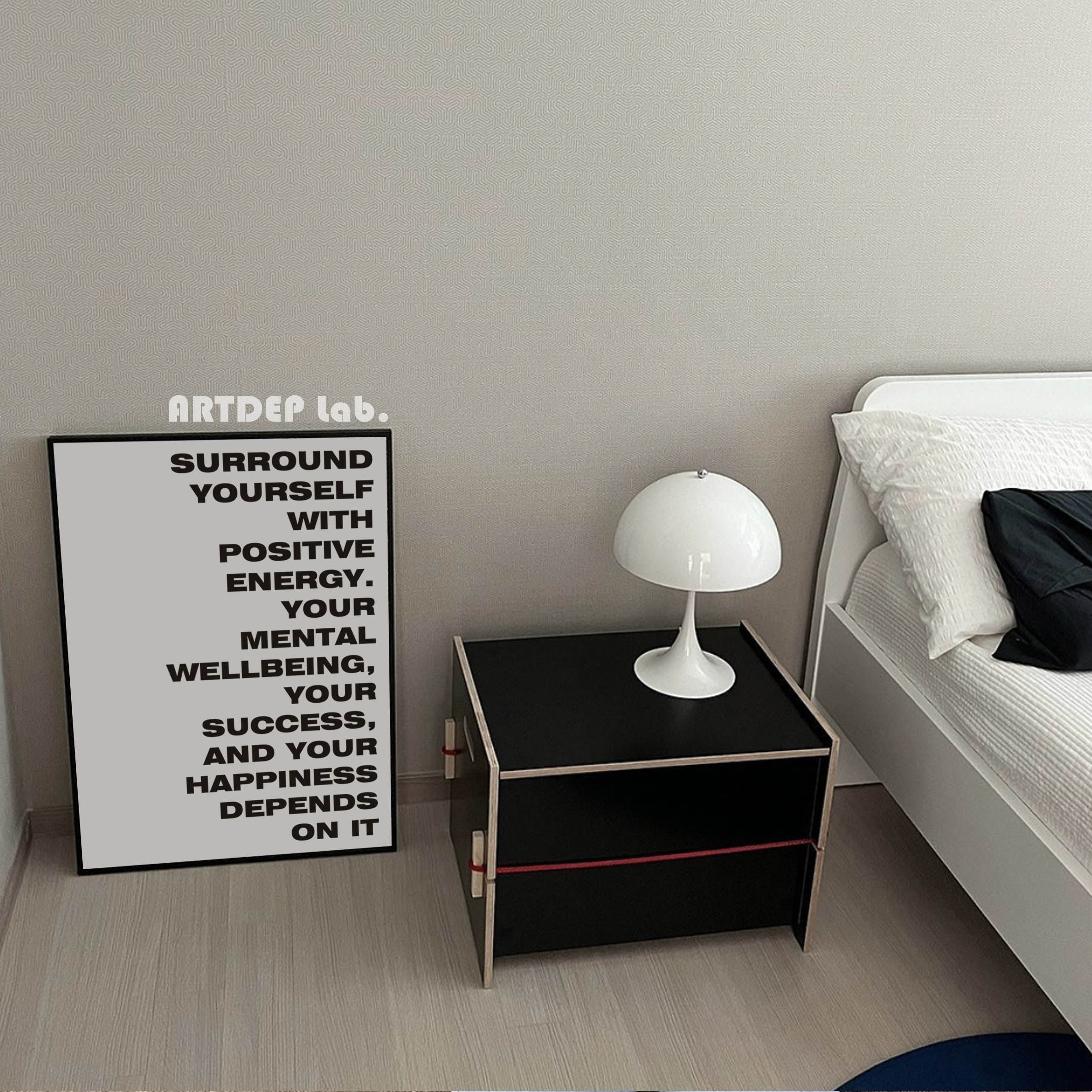 复古英文字母画芯海报