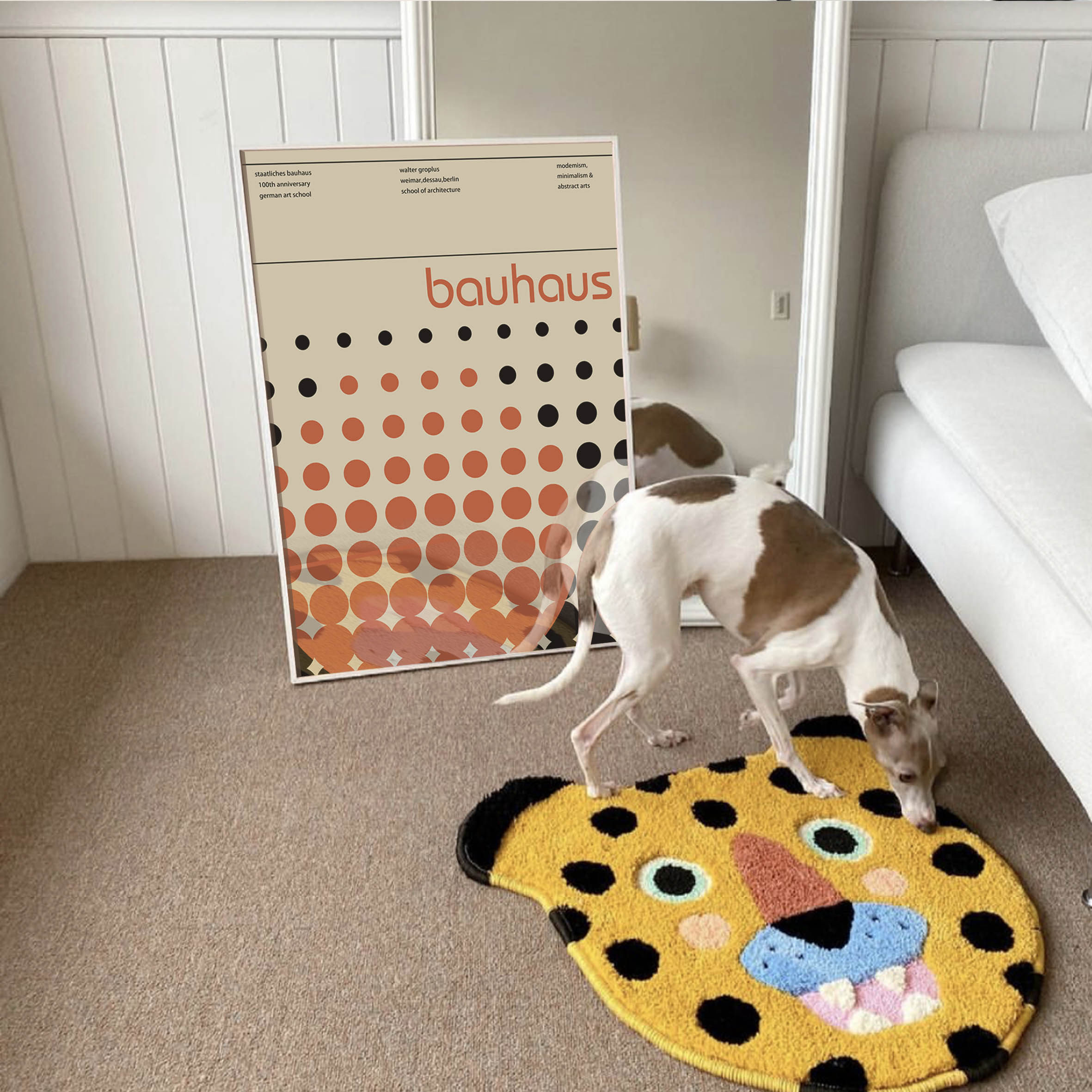 抽象风几何咖啡馆画芯墙贴海报