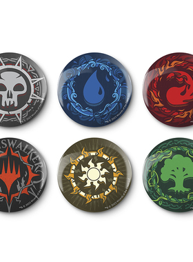 现货 Fanthful MTG万智牌 授权官方正品马口铁徽章周边 一套六只