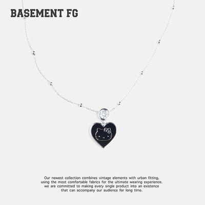 BASEMENTFG美式复古休闲百搭爱心项链254040009065