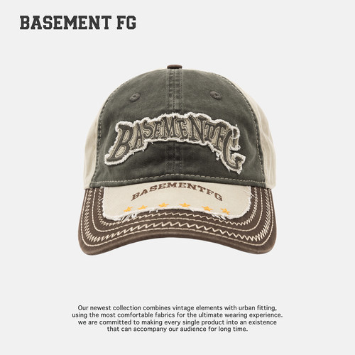 BASEMENTFG美式复古字母刺绣棒球帽鸭舌帽遮阳帽264010163058