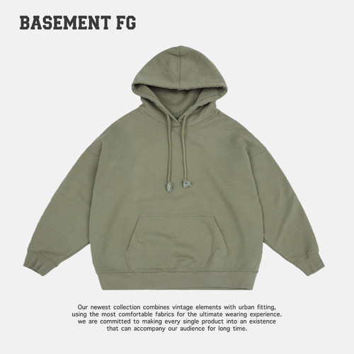 BASEMENTFG极简风连帽卫衣宽松落肩基础款241050127058