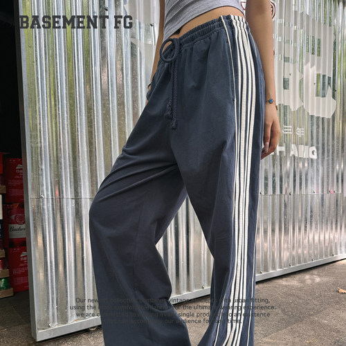 BASEMENTFG美式运动风条纹休闲裤运动穿搭261120046030