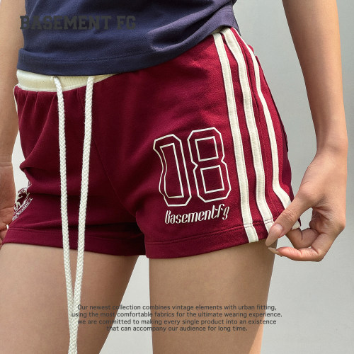 BASEMENTFG美式复古字母印花短裤女运动辣妹风261130042023