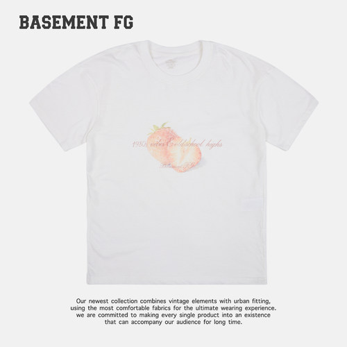 BASEMENTFG草莓印花短袖T恤休闲上衣261020216004