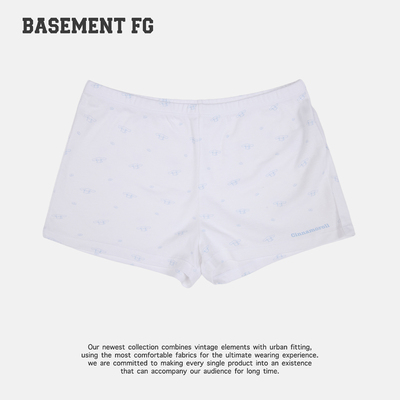 BASEMENTFG美式复古印花短裤女运动休闲百搭短裤261130033003