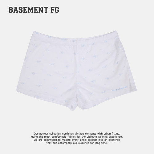 BASEMENTFG美式复古印花短裤女运动休闲百搭短裤261130033003