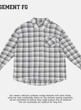 BASEMENT FG美式复古格子休闲宽松长袖衬衫252070298062