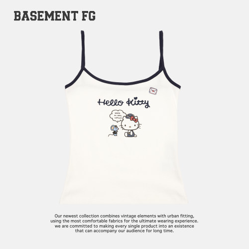BASEMENTFGxHelloKitty卡通印花吊带背心可爱上衣261010098005