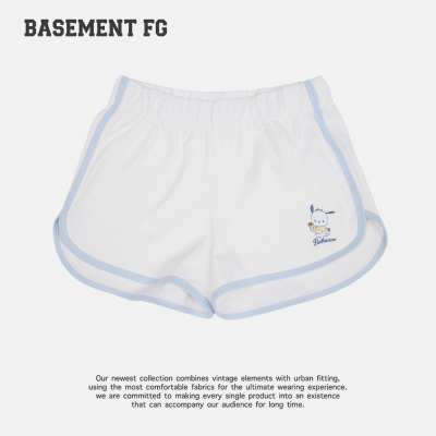 BASEMENTFG美式复古运动短裤女夏休闲热裤撞色滚边261130022005
