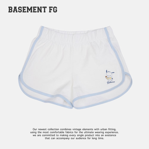 BASEMENTFG美式复古运动短裤女夏休闲热裤撞色滚边261130022005