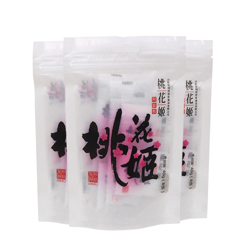 5月新货正品东阿 阿胶桃花姬阿胶糕固元膏零食400g 袋装即食新鲜E