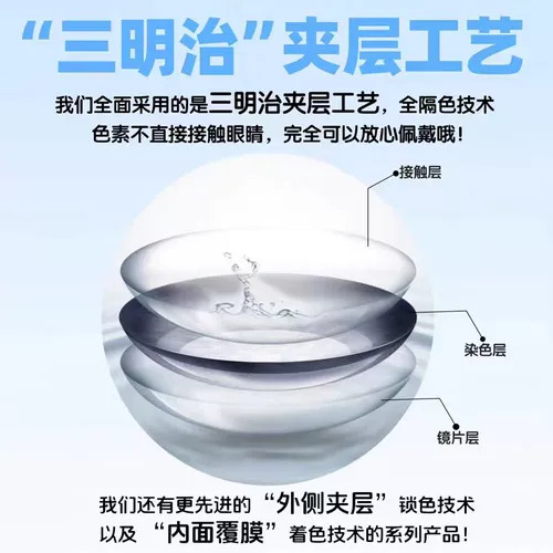 [SF Express Бесплатная доставка] Купите 1 Получить 1 COS Contact Lines за полгода, чтобы бросить параллельную вселенную Blue Purple Shenhe Myukicon 2 Пакет таблеток