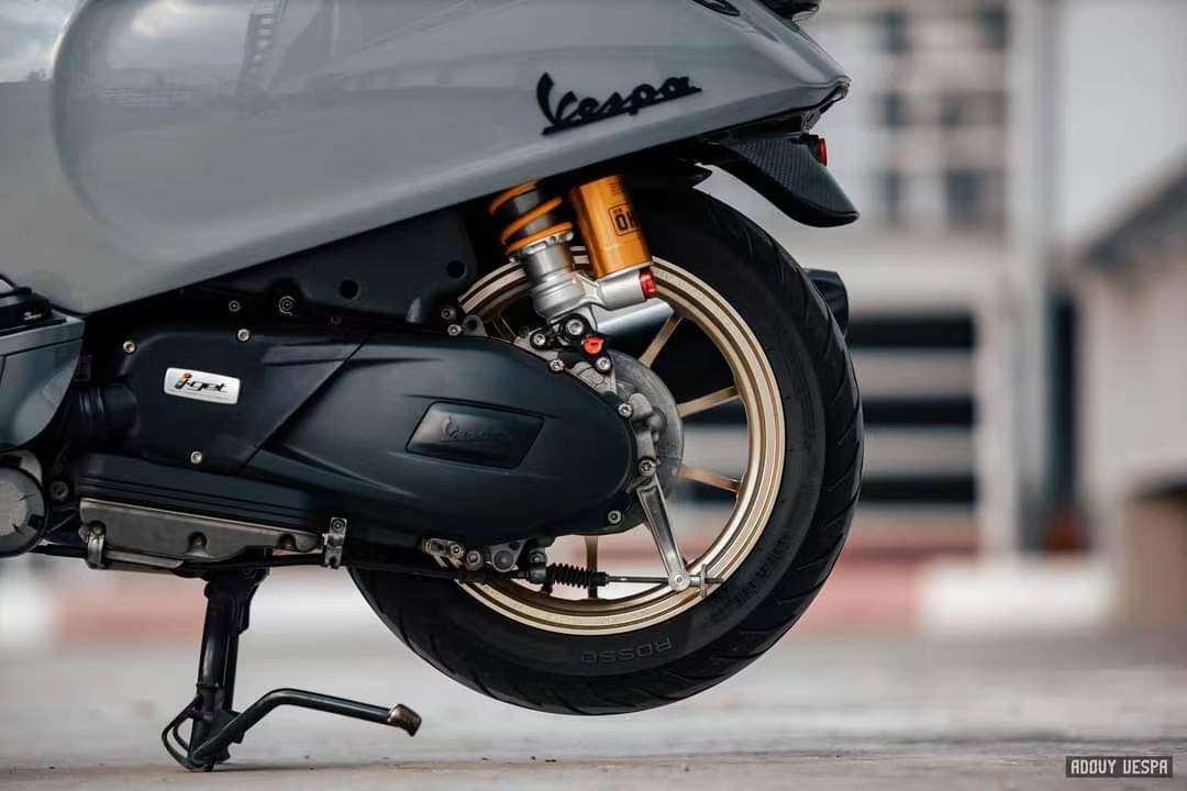 用于 vespa改装 春天 冲刺150 运动尾架 赛车后货架 黑化改装