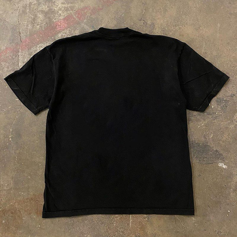 빈티지 하우스 NOT 심플 캐주얼 스트리트 인 루즈 다용도 반팔 티셔츠 아미 카키 힙합 커플 스타일