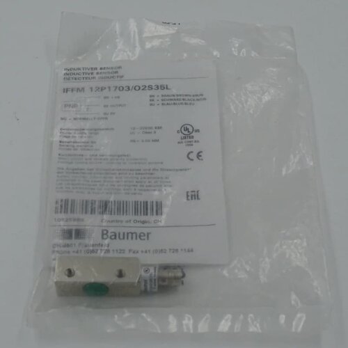 售前询价原装Baumer堡盟IFFM 12P1703/O2S35L电感式接近开关10225