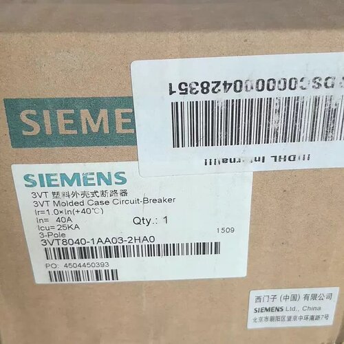 售前询价3VT8040-1AA03-2HA0断路器40A