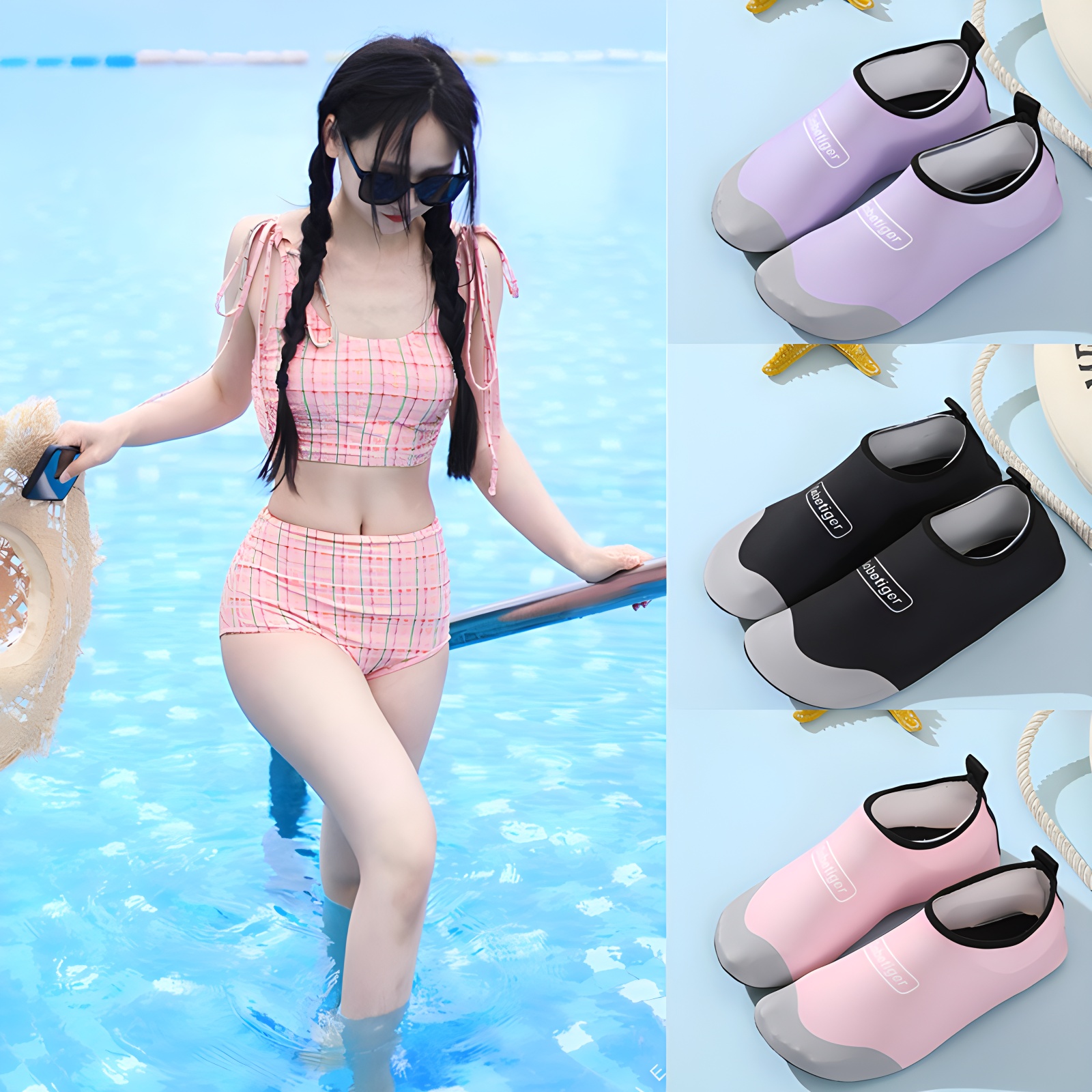 沙滩鞋男女春夏新款防滑透气涉水运动鞋瑜伽健身赤足涉溪鞋健身袜