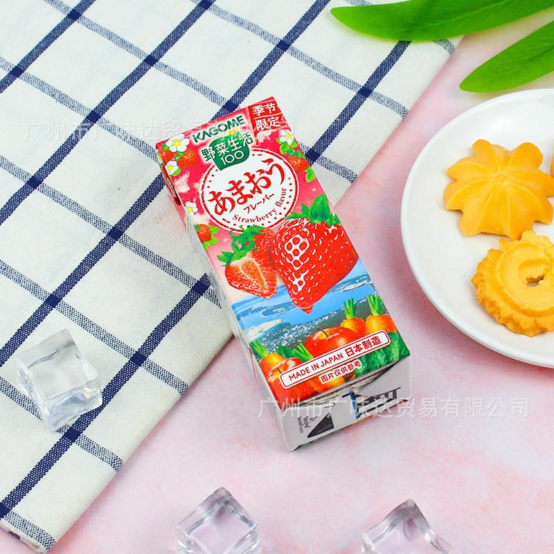 现货日本进口kagome野菜生活果蔬汁饮料季节限定草莓甘王味