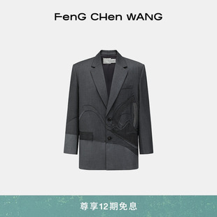 男女同款 FengChenWang25秋冬拼接解构西装 西服外套 12期免息