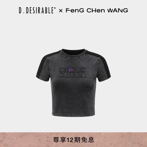 【联名系列】FengChenWang x D.Desirable解构水洗格雷系短袖T恤