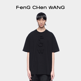 系列男女同款 经典 T恤 FengChenWang 两色FCW立体字母短袖