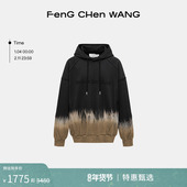 水洗扎染渐变连帽衫 FengChenWang 休闲宽松套头卫衣男女同款